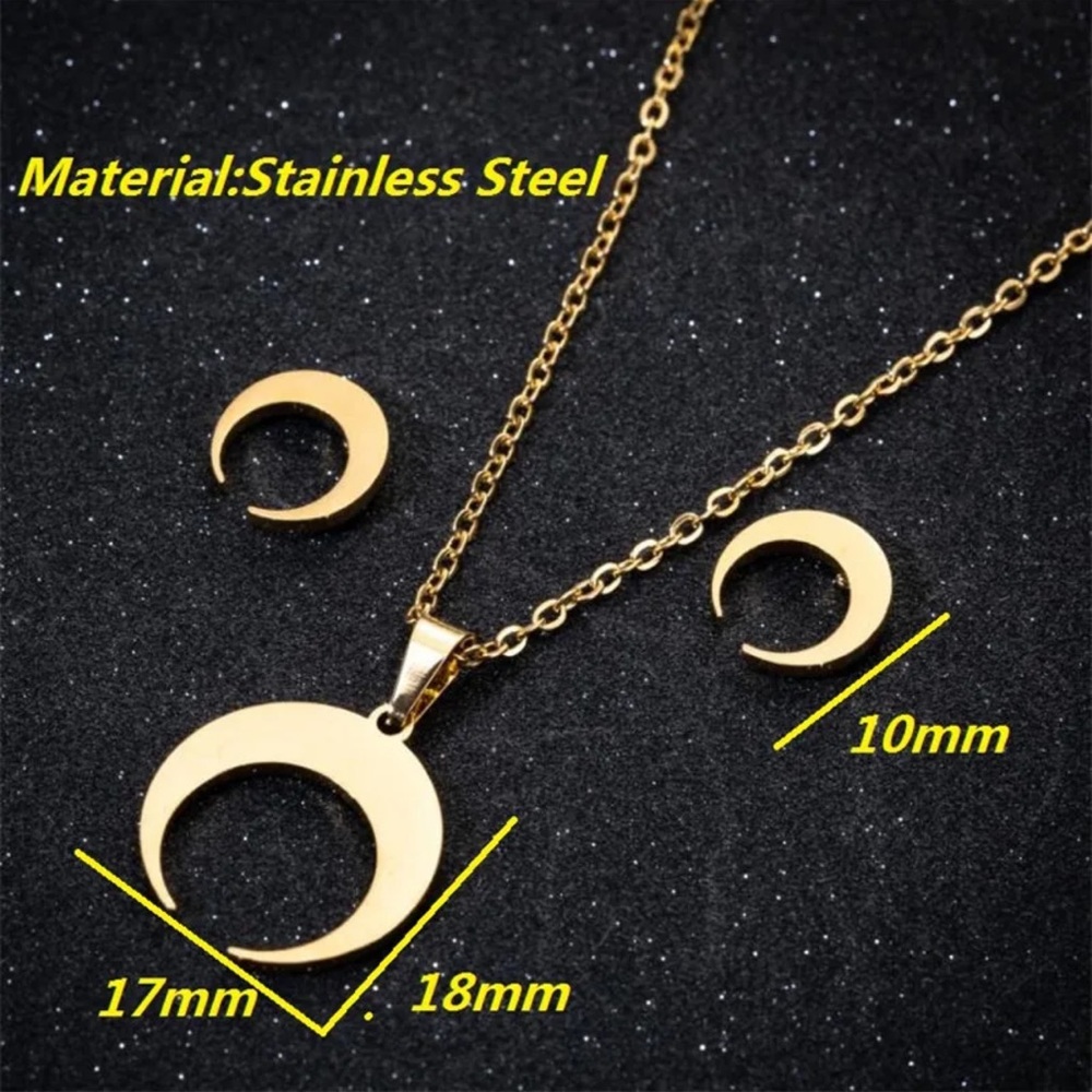 - GOLD MOON ♡ Stainless Steel SET - Picture 5 of 5